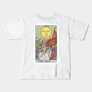 The Sun, Raider Waite Tarot, Divination Tarot Kids T-Shirt